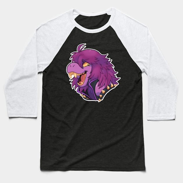 Purple reptile smile Baseball T-Shirt by Grethe_B